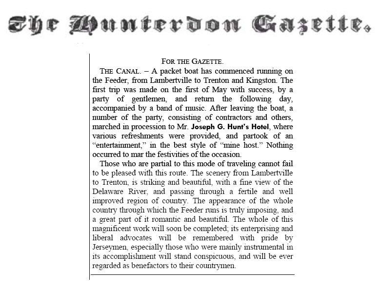 The Hunterdon Gazett; May 7, 1834 The Hunterdon Gazett; May 7, 1834