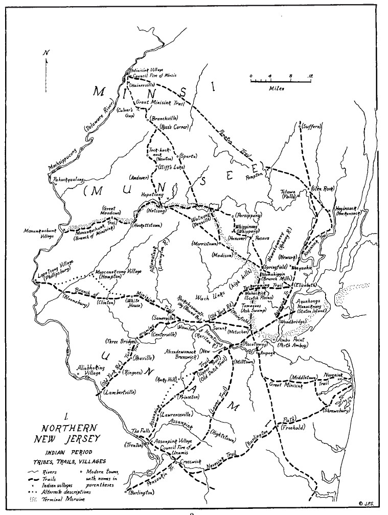 Northern Tribes of NJ; NJ Civil Boundries; John Snyder; 1968 Northern Tribes of NJ; NJ Civil Boundries; John Snyder; 1968
