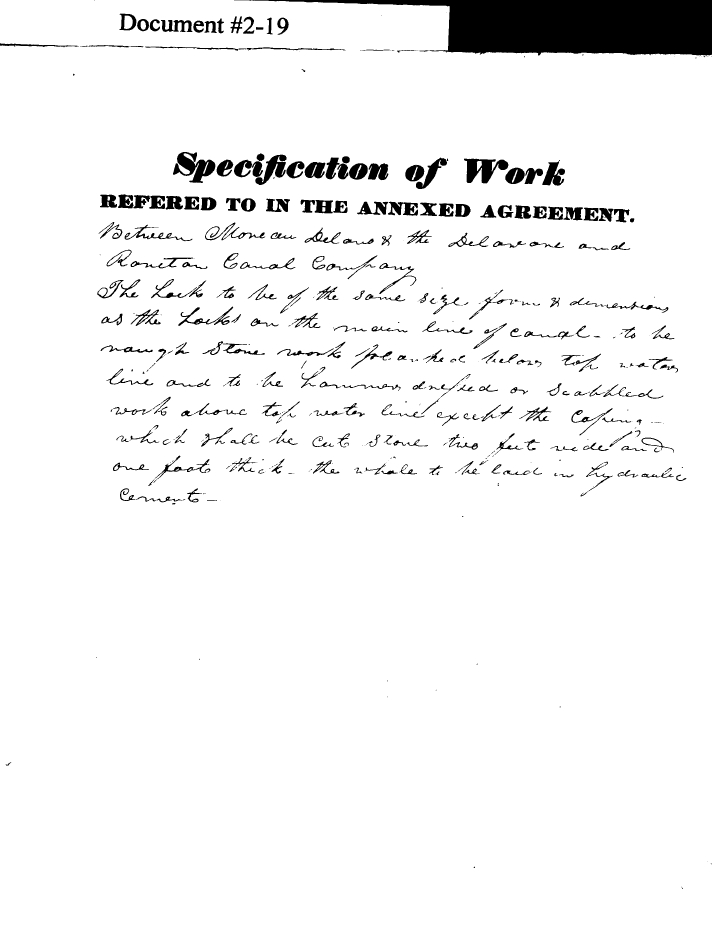 Articles of Agreement, Lambertville Lock Doc #2-19; p4 Articles of Agreement, Lambertville Lock Doc #2-19; p4