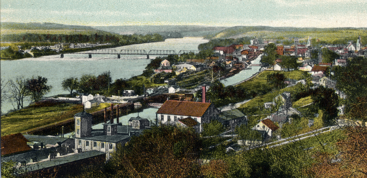 Bird's Eye View of Lambertville; Postcard, c1910; DRCSP; PKayne Collection