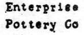 Enterprise Pottery Company makers marks