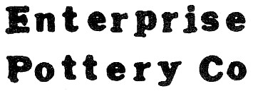 Enterprise Pottery Company makers marks